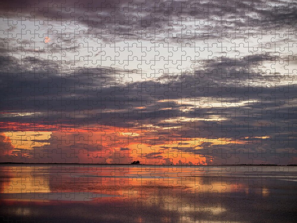 Clouds Jigsaw Puzzle featuring the photograph Reflected Sunset by Joe Leone