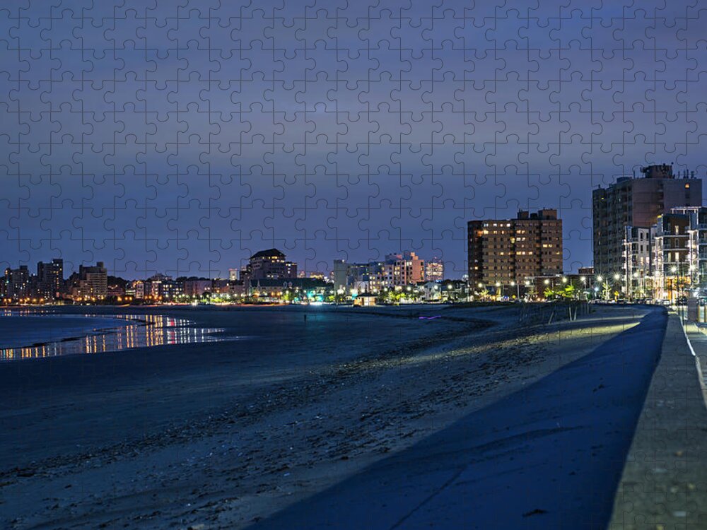 Revere Jigsaw Puzzle featuring the photograph Revere Beach Summer Evening Revere MA by Toby McGuire