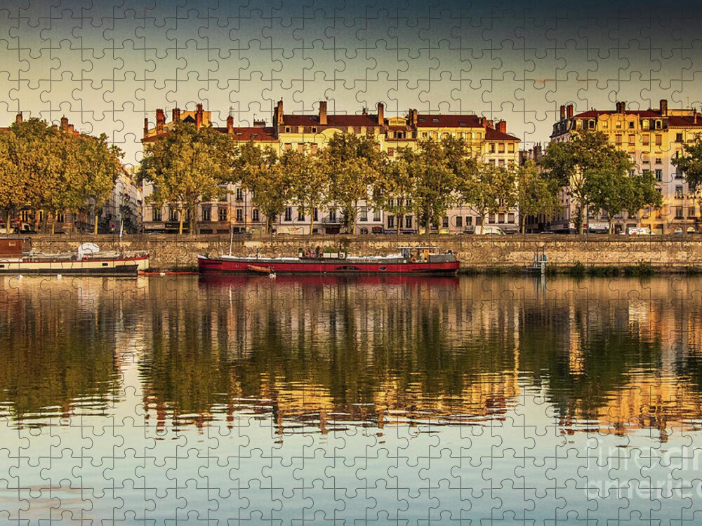 Architecture Jigsaw Puzzle featuring the photograph Rhone Morning by Thomas Marchessault