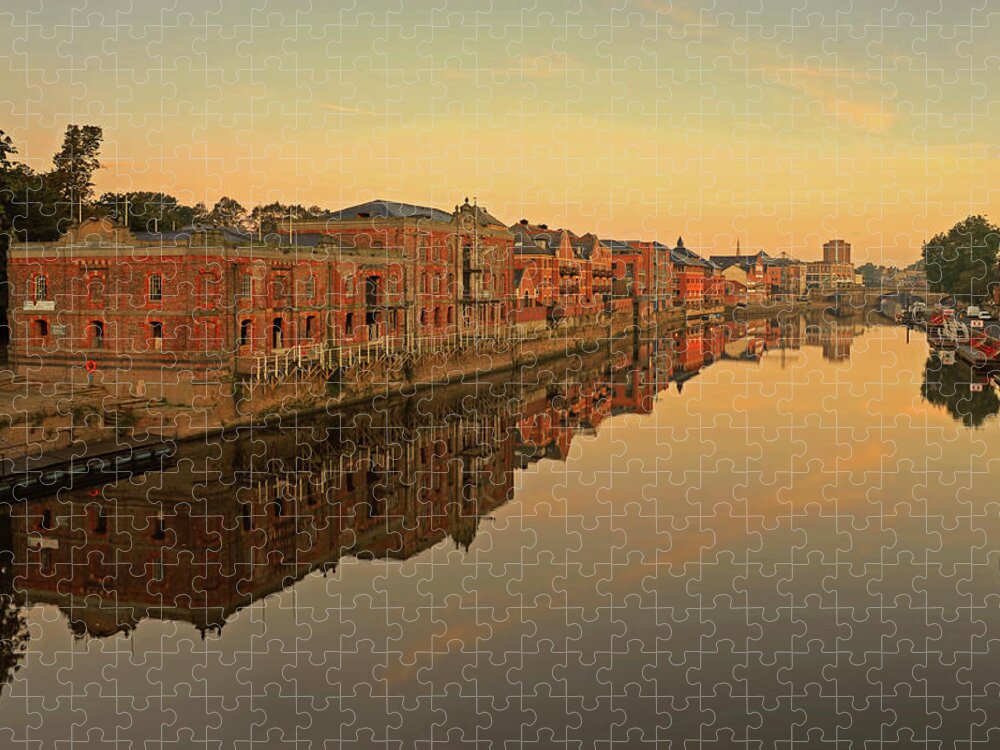 Tranquility Jigsaw Puzzle featuring the photograph River Ouse After Sunrise by Photography Aubrey Stoll