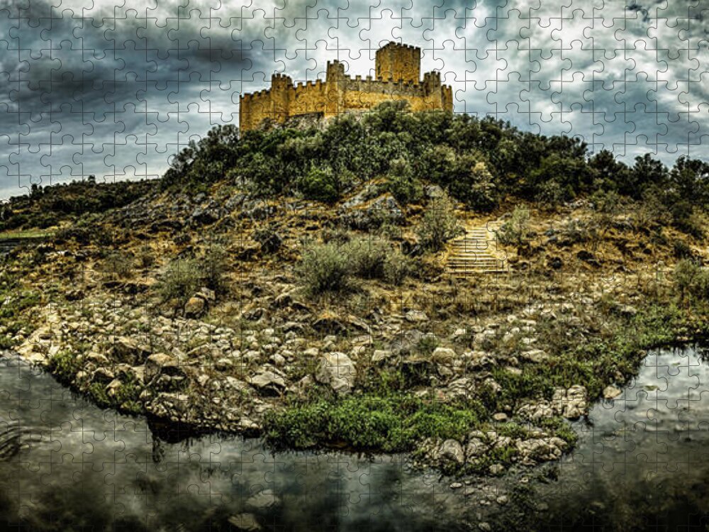 River Jigsaw Puzzle featuring the digital art Riverisland Castle by Micah Offman