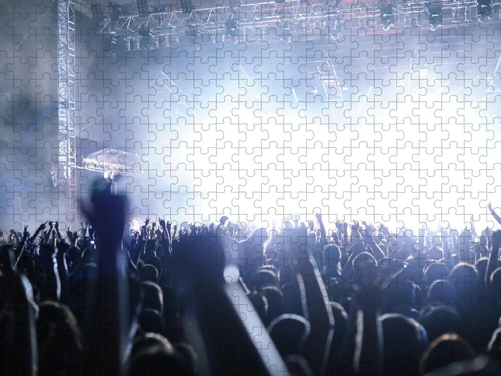 Rock Music Jigsaw Puzzle featuring the photograph Rocknroll Gig Rock Concert, Multiple by Upiir