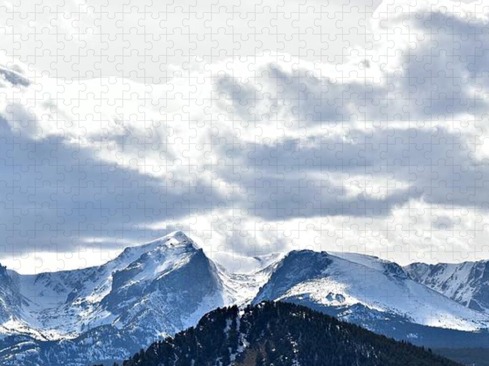 Rocky Mountains Jigsaw Puzzle featuring the photograph Rocky Mountain Peaks by Dorrene BrownButterfield