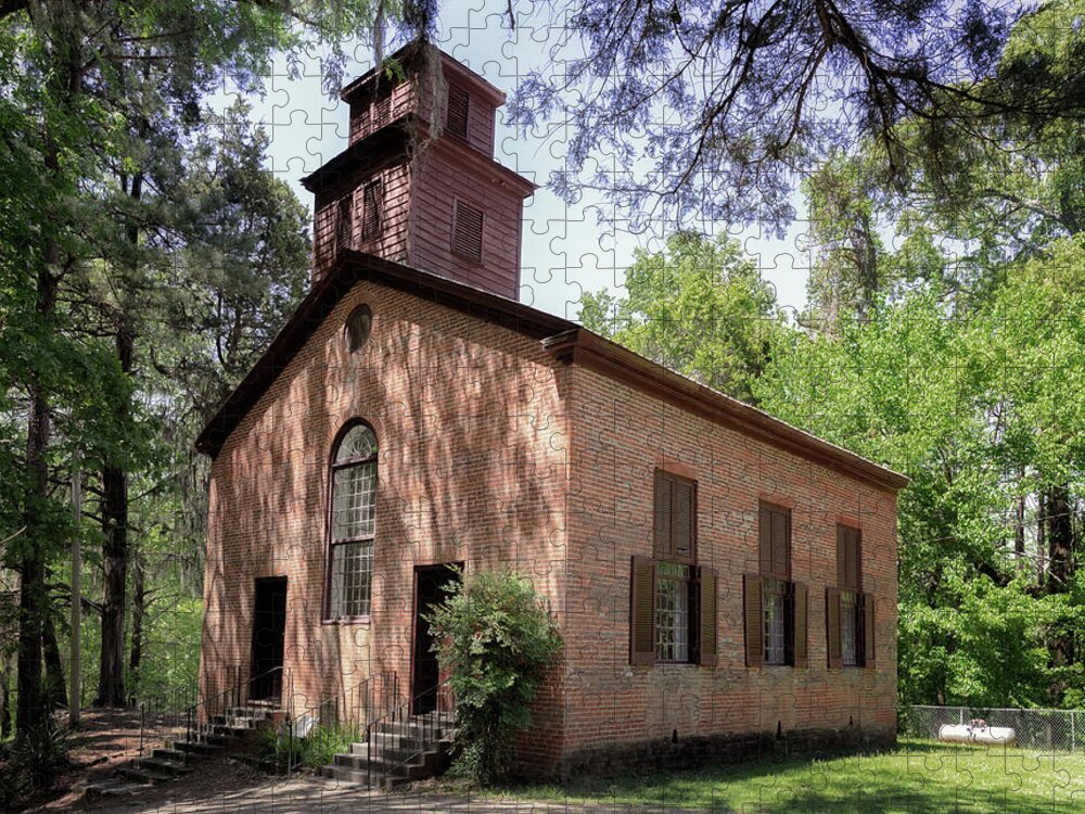 Church Jigsaw Puzzle featuring the photograph Rocky Springs Methodist Church by Susan Rissi Tregoning