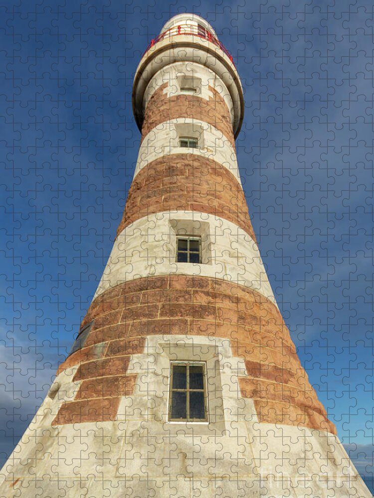 Roker Jigsaw Puzzle featuring the photograph Roker lighthouse 1 by Steev Stamford