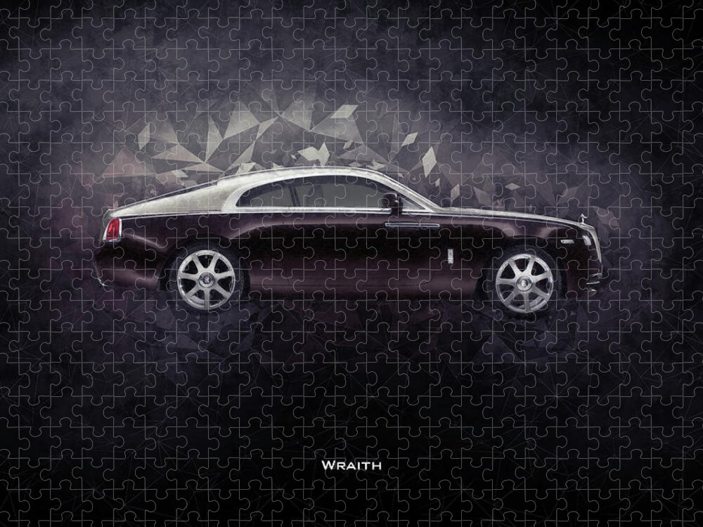 Rolls Royce Wraith Jigsaw Puzzle featuring the digital art Rolls Royce Wraith by Airpower Art