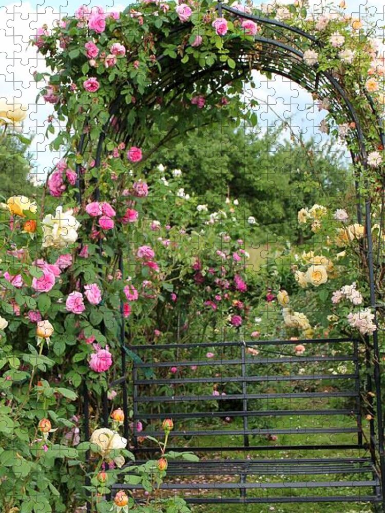 Clear Sky Jigsaw Puzzle featuring the photograph Rose Gate by Fotolinchen