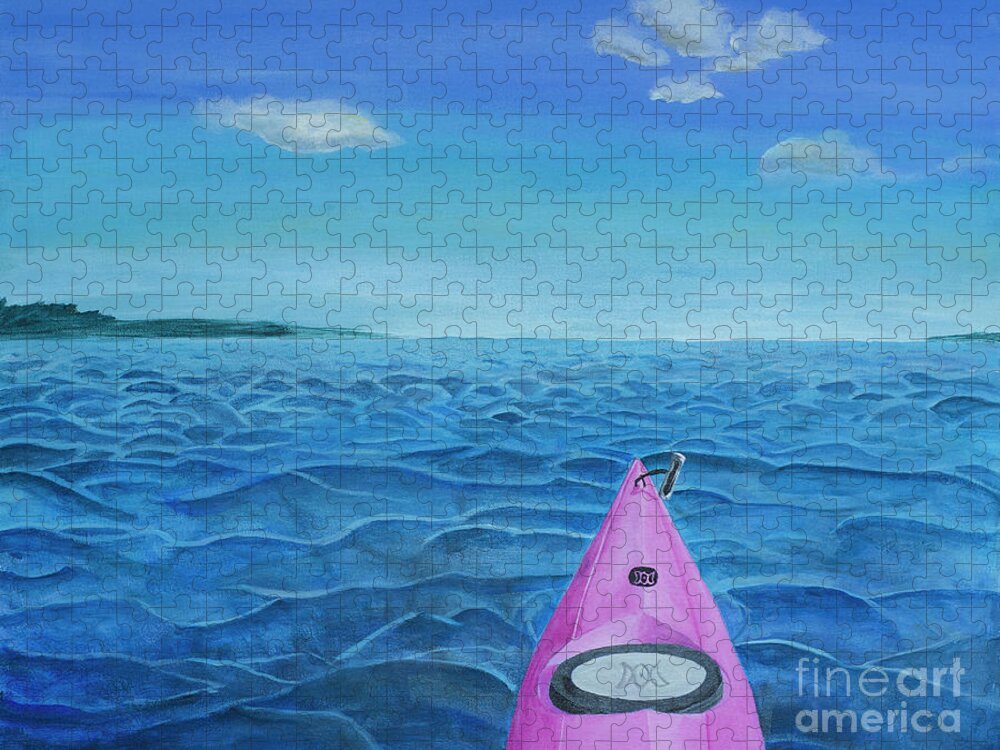 Water Jigsaw Puzzle featuring the painting Rough Patch by Laurel Best