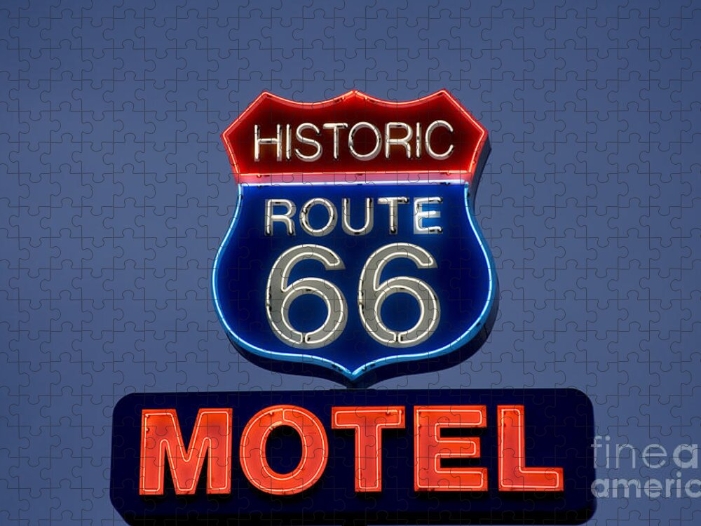 2006 Jigsaw Puzzle featuring the photograph Route 66 Motel by Carol Highsmith