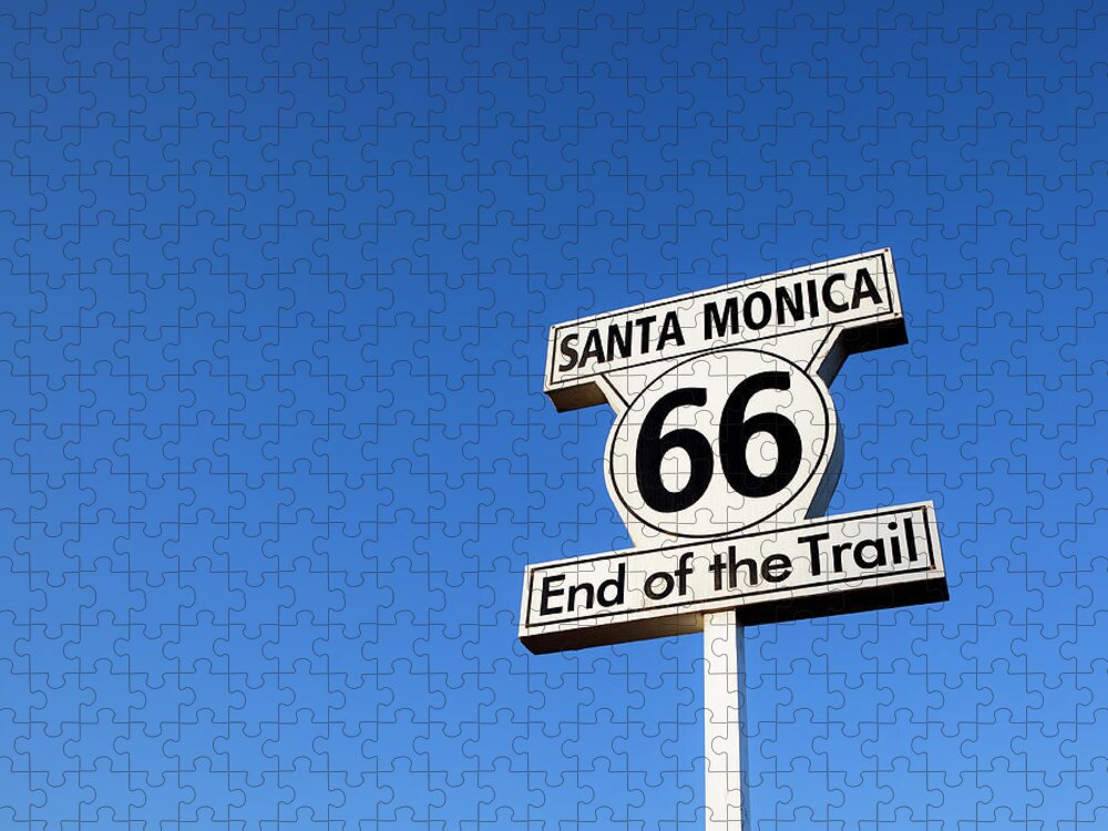 Built Structure Jigsaw Puzzle featuring the photograph Route 66 Sign by Ozgurdonmaz
