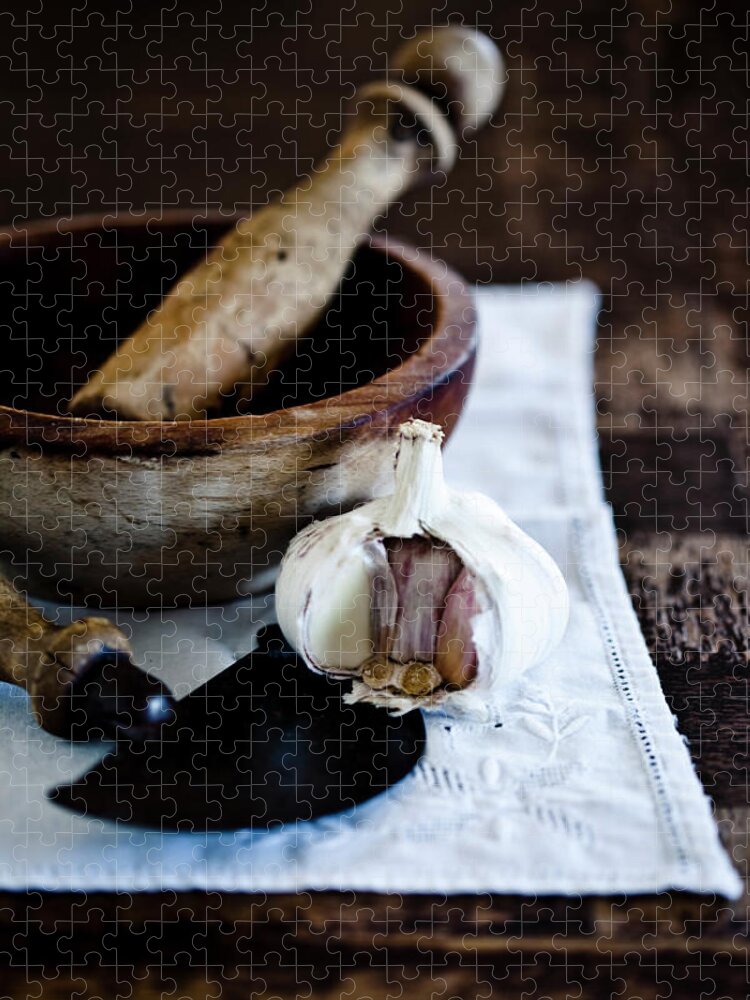 Toughness Jigsaw Puzzle featuring the photograph Rustic Garlic by Virginie Garnier Photography