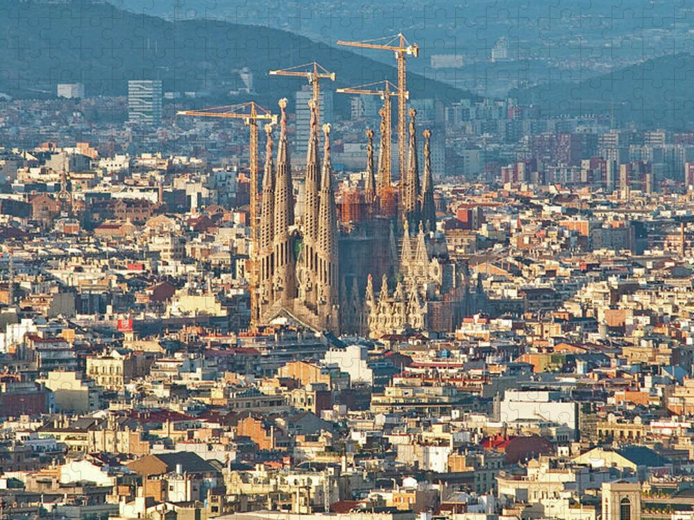 Sagrada Familia Jigsaw Puzzle featuring the photograph Sagrada Familia by Tatyana Kildisheva