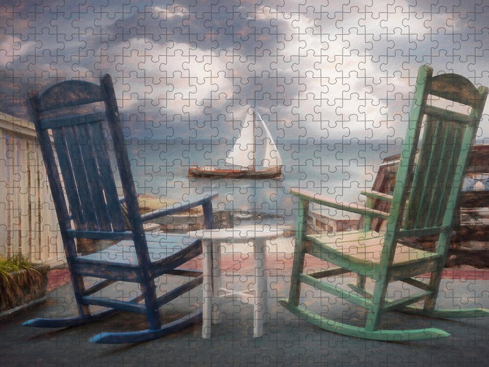 Boats Jigsaw Puzzle featuring the photograph Sail On Painting by Debra and Dave Vanderlaan