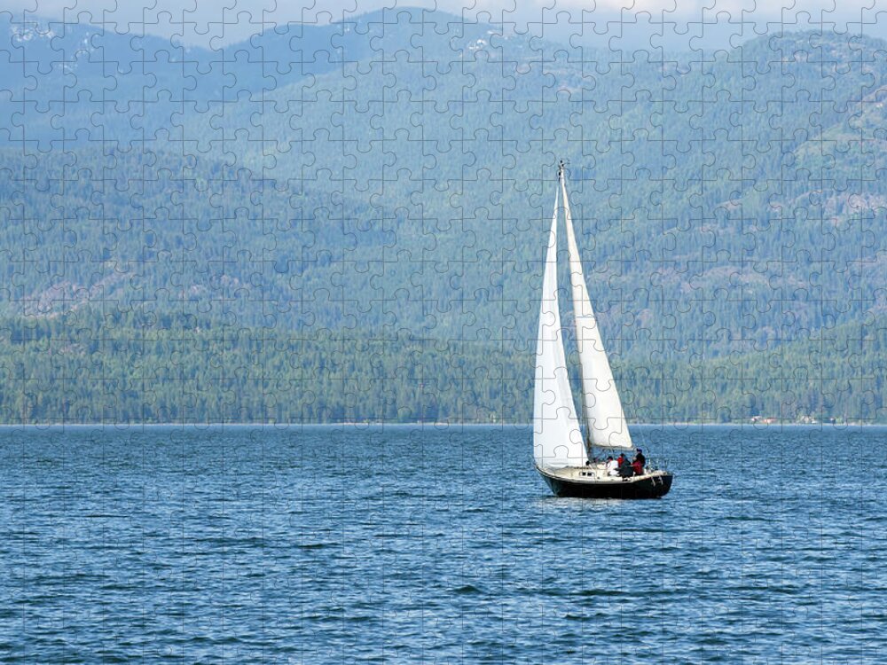 Recreational Pursuit Jigsaw Puzzle featuring the photograph Sailing On The Lake by Dfeinman
