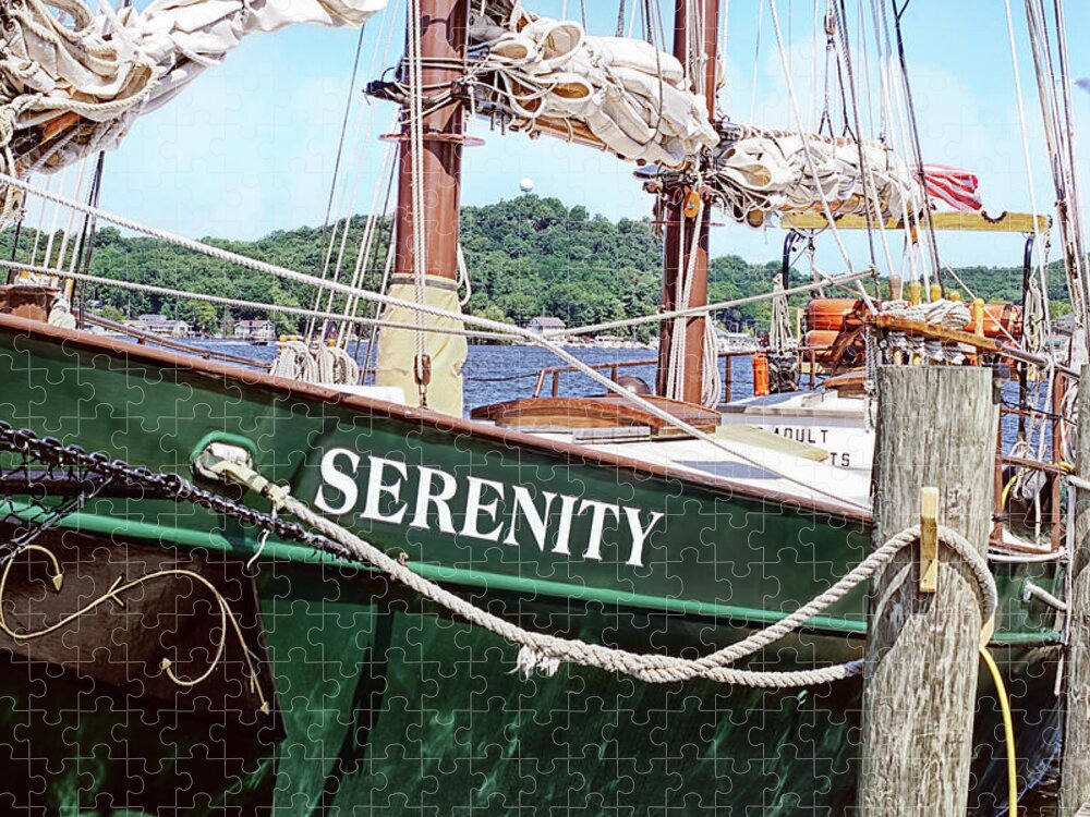 Sailboat Jigsaw Puzzle featuring the photograph Sailing Serenity by Kathi Mirto