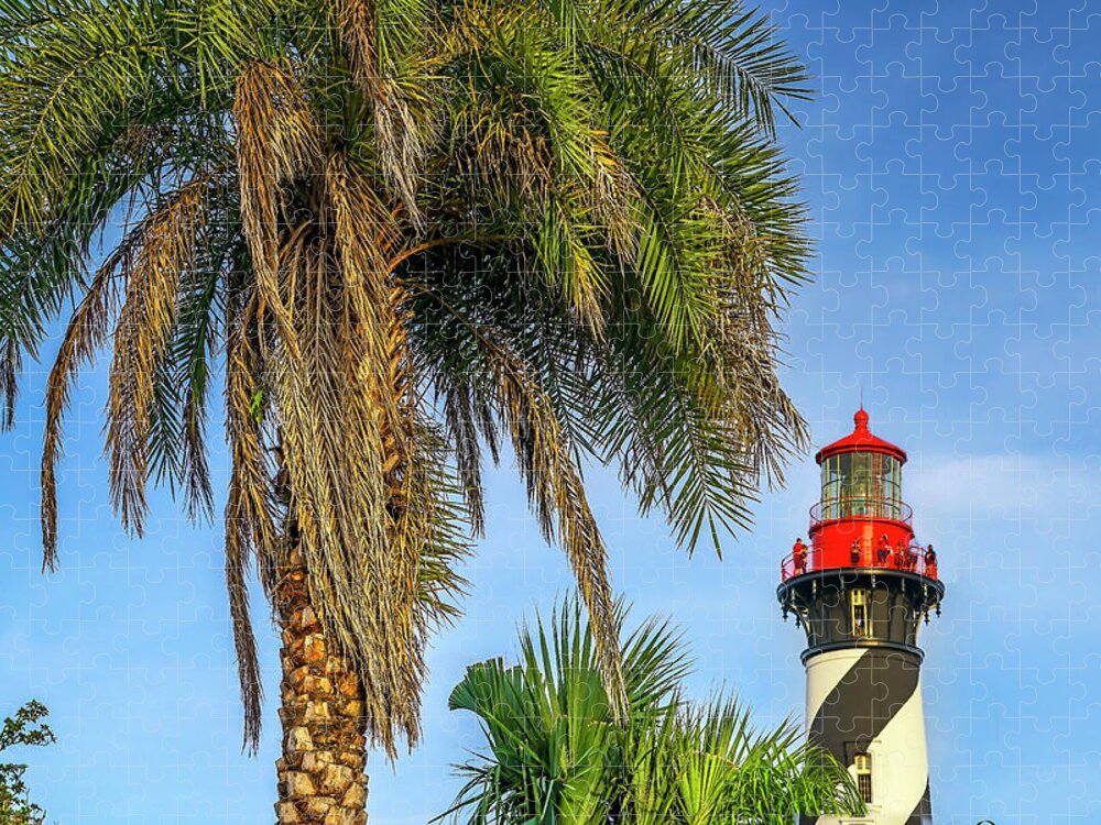 Estock Jigsaw Puzzle featuring the photograph Saint Augustine Lighthouse by Laura Zeid
