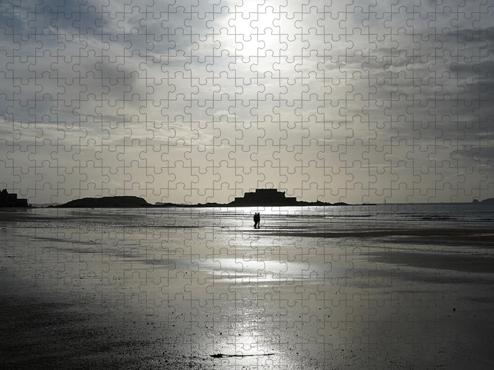 Saint Malo Beach Jigsaw Puzzle featuring the photograph Saint Malo 10 by Andrew Fare