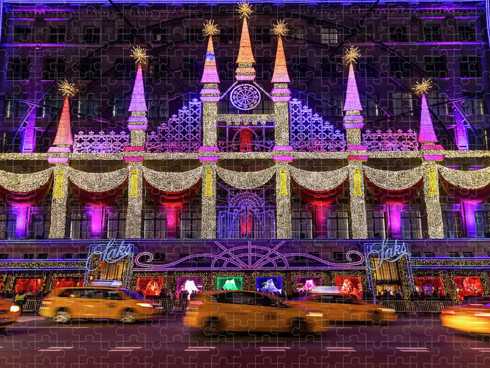 Saks Fifth Avenue NYC Christmas Jigsaw Puzzle by Susan Candelario - Susan  Candelario - Artist Website