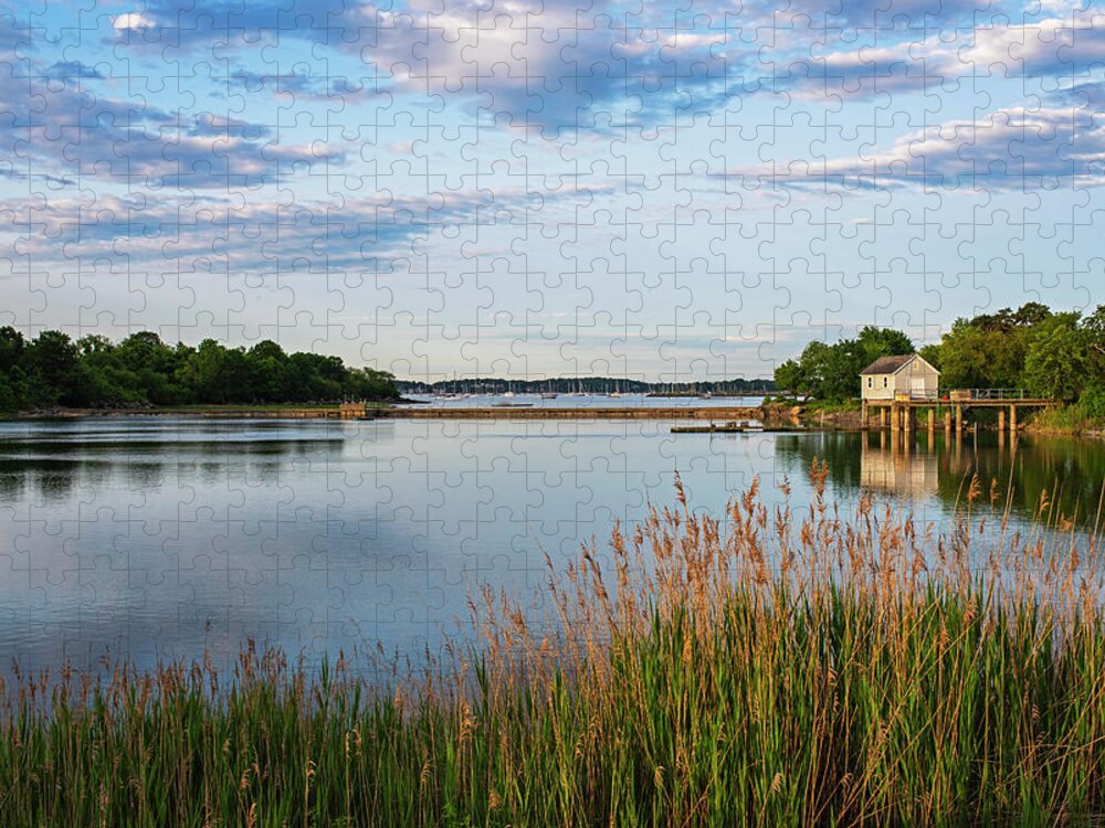 Salem Jigsaw Puzzle featuring the photograph Salem MA Smith Pool and Cat Cove Winter Island by Toby McGuire