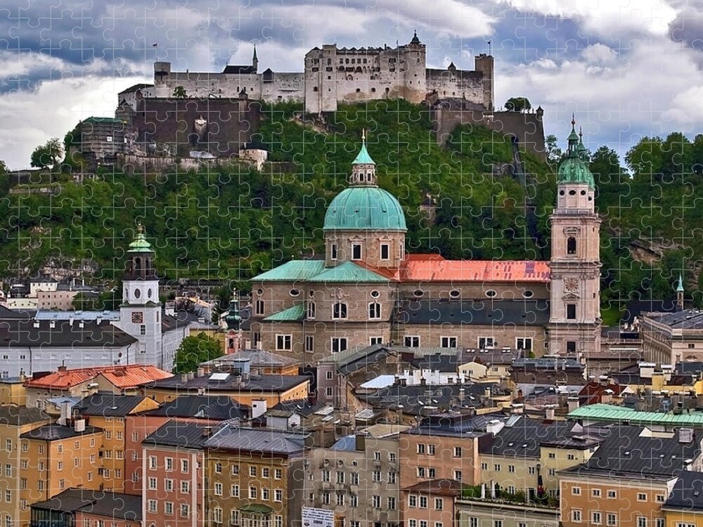 Salzburg Cathedral Jigsaw Puzzle featuring the photograph Salzburg by Nathan Bergeron Photography