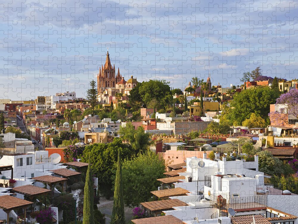 In A Row Jigsaw Puzzle featuring the photograph San Miguel De Allende by Jeremy Woodhouse