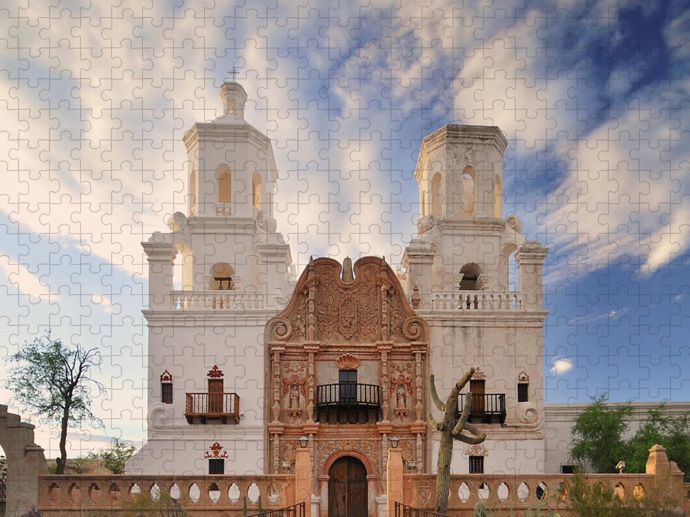 Arch Jigsaw Puzzle featuring the photograph San Xavier Church by Philippe Sainte-laudy Photography