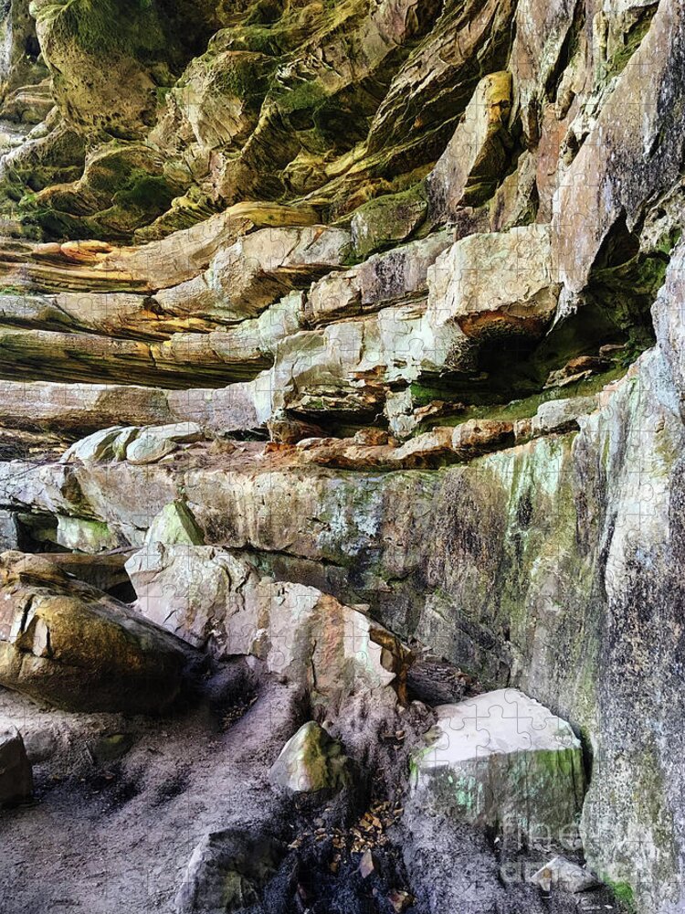 Erosion Jigsaw Puzzle featuring the photograph Sandstone Layers by Phil Perkins
