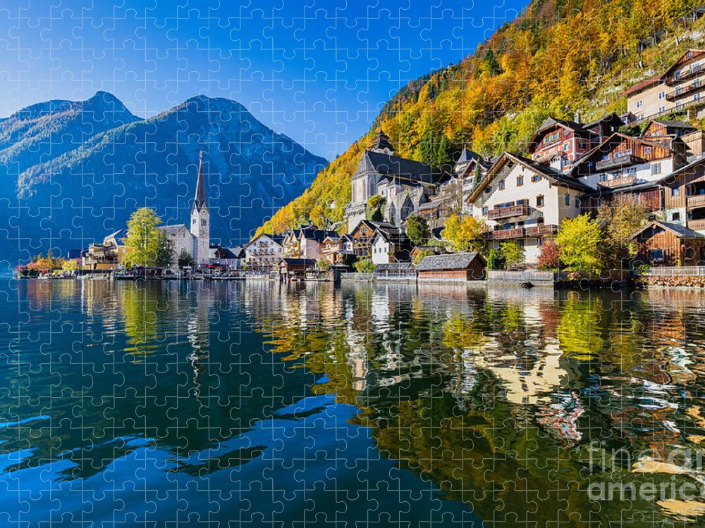 Upper Jigsaw Puzzle featuring the photograph Scenic Picture-postcard View Of Famous by Canadastock