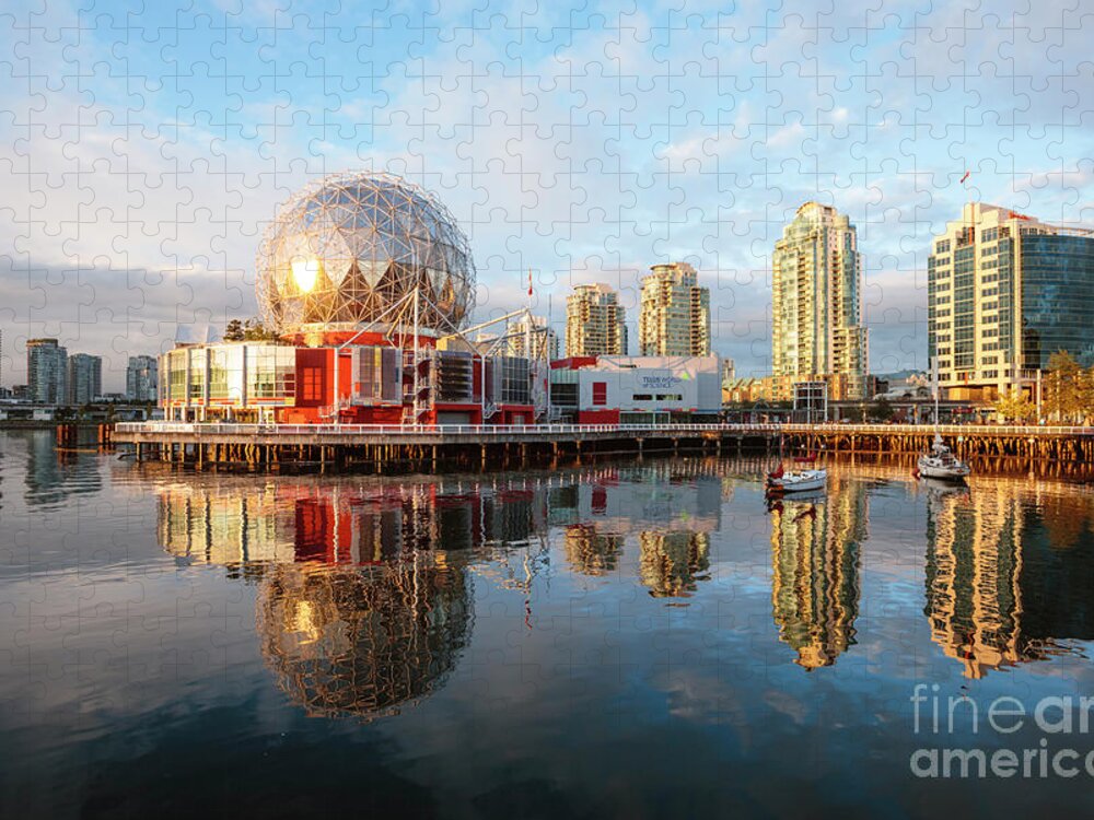 Vancouver Jigsaw Puzzle featuring the photograph Science World, False Creek, Vancouver by Matteo Colombo
