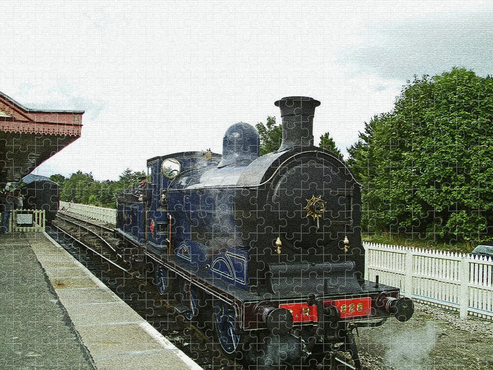 Scotland Jigsaw Puzzle featuring the photograph SCOTLAND. Aviemore. Strathspey Railway. by Lachlan Main