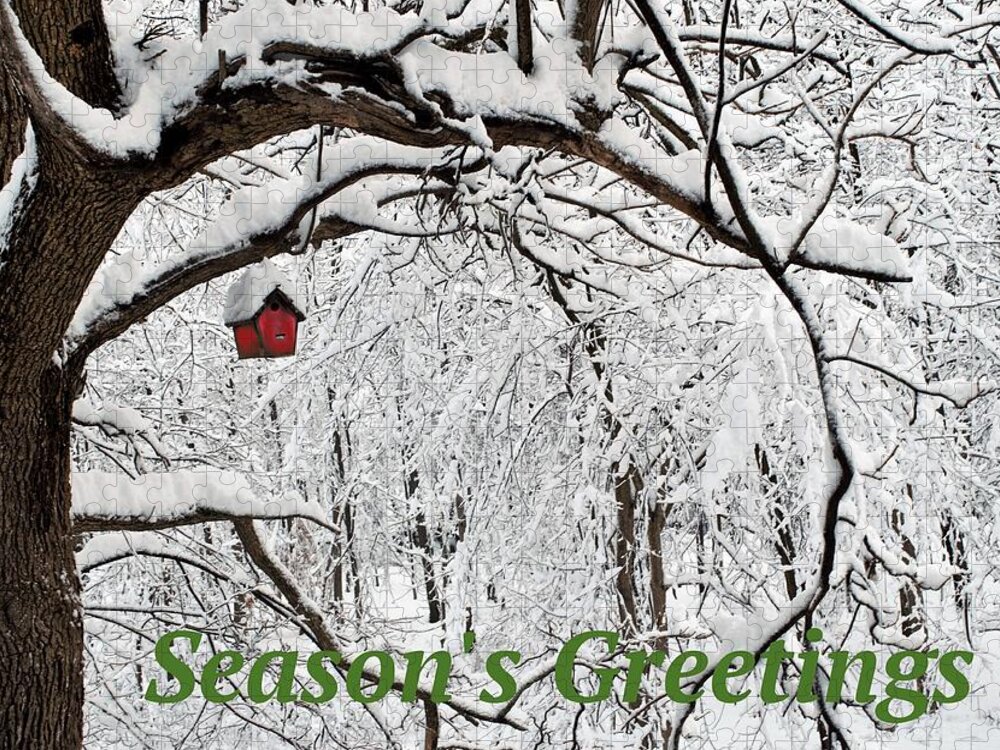 Season Jigsaw Puzzle featuring the photograph Season's Greetings by R Allen Swezey
