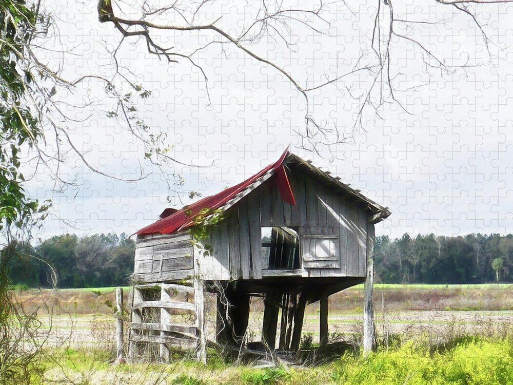 Barn Jigsaw Puzzle featuring the photograph Seen Better Days by Susan Hope Finley
