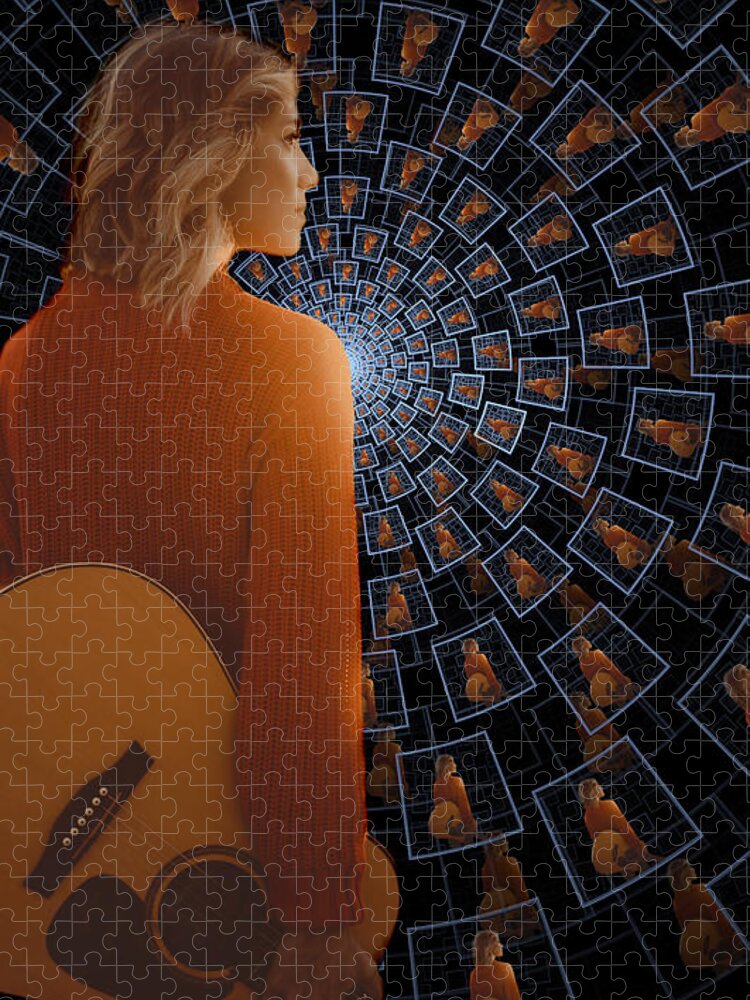 Serenity Jigsaw Puzzle featuring the digital art Serenity by Alex Mir