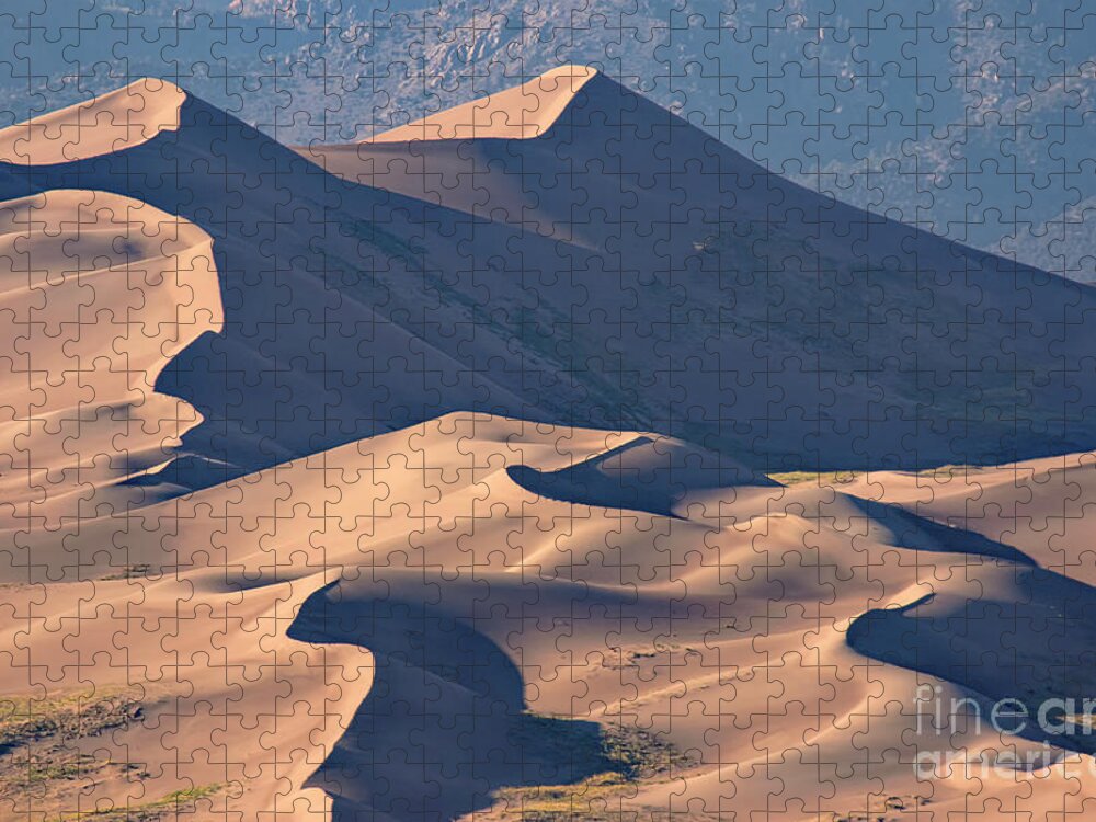 Great Sand Dunes Jigsaw Puzzle featuring the photograph Shifting Shadows by Jim Garrison