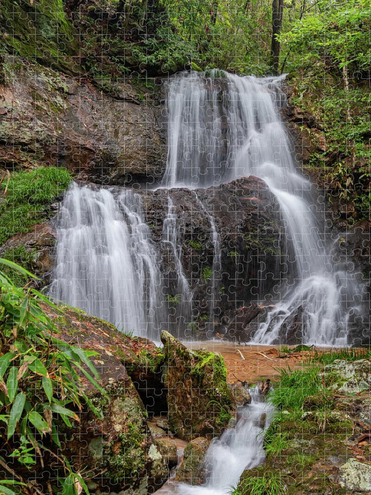 Waterfall Jigsaw Puzzle featuring the photograph Shu Nu Waterfall 10x8 Vertical by William Dickman