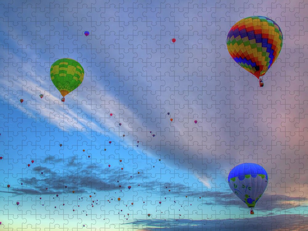 Celebration Jigsaw Puzzle featuring the photograph Sky Full Of Balloons For Festival by Photography By Tom Weisbrook