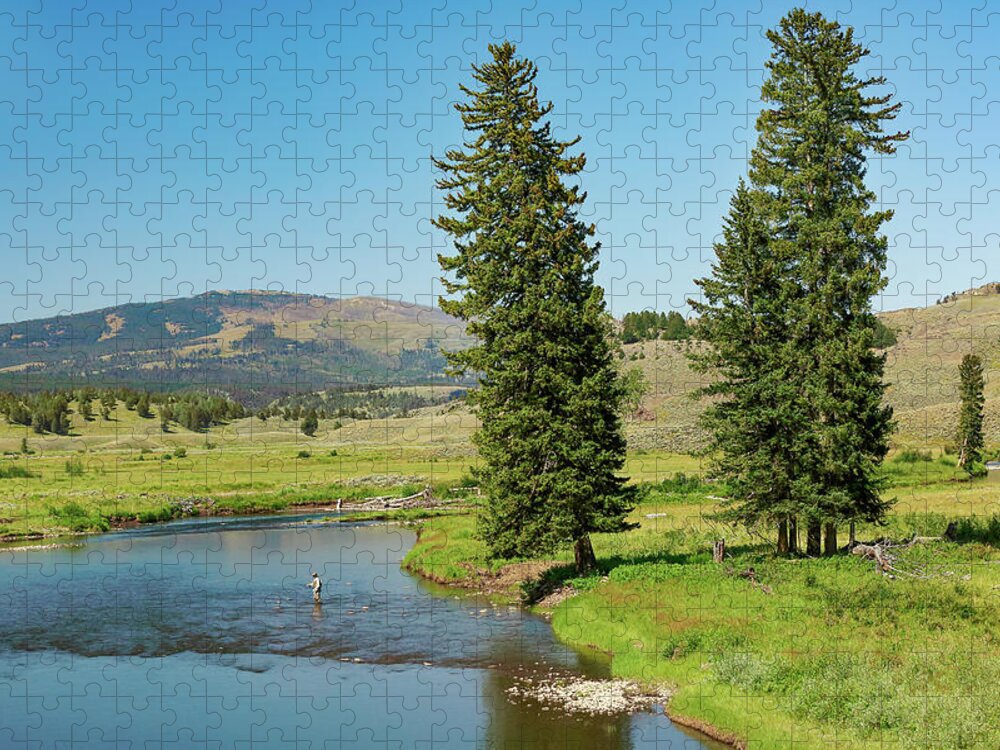 Slough Creek Jigsaw Puzzle featuring the photograph Slough Creek by Todd Klassy