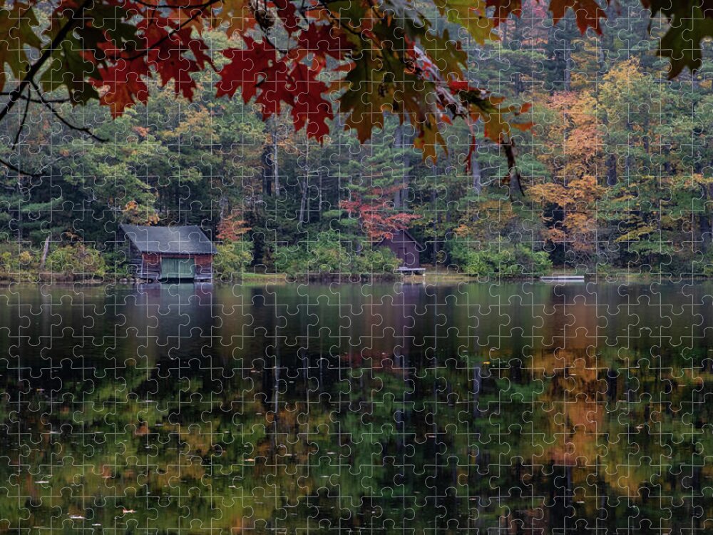 Tamworth Nh Jigsaw Puzzle featuring the photograph Small Pond New Hampshire Autumn by Jeff Folger
