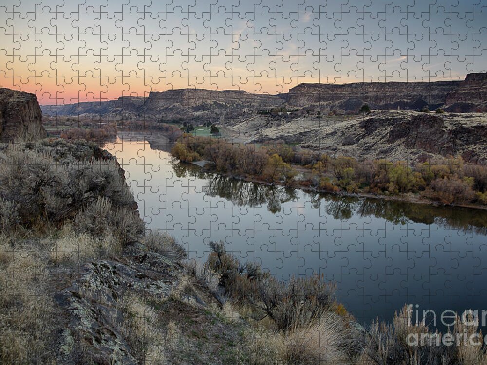 Idaho Jigsaw Puzzle featuring the photograph Snake River Dawn by Idaho Scenic Images Linda Lantzy