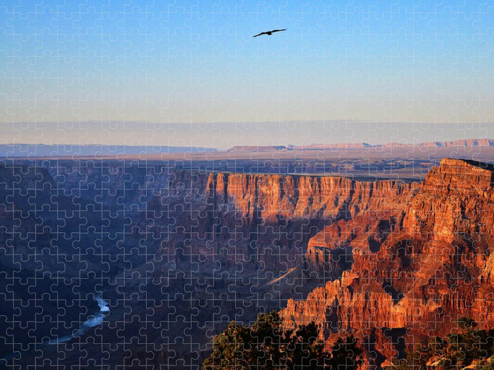 Grand Canyon Jigsaw Puzzle featuring the photograph Soaring Over the Grand Canyon by Chance Kafka