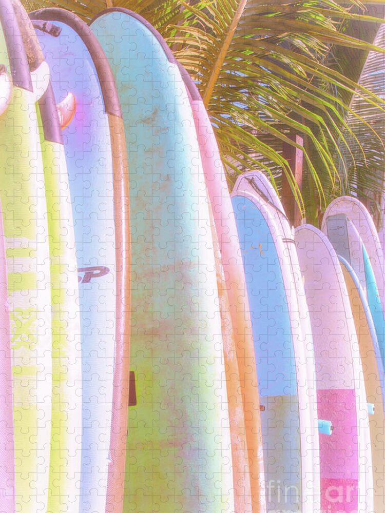 Surfboards Jigsaw Puzzle featuring the photograph Soft and Light 8 by Becqi Sherman