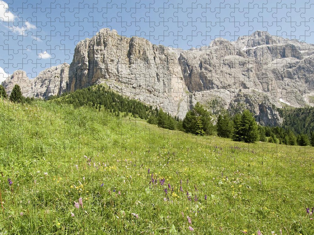 Eco Tourism Jigsaw Puzzle featuring the photograph South Tyrol Mountain Range by Hiphunter