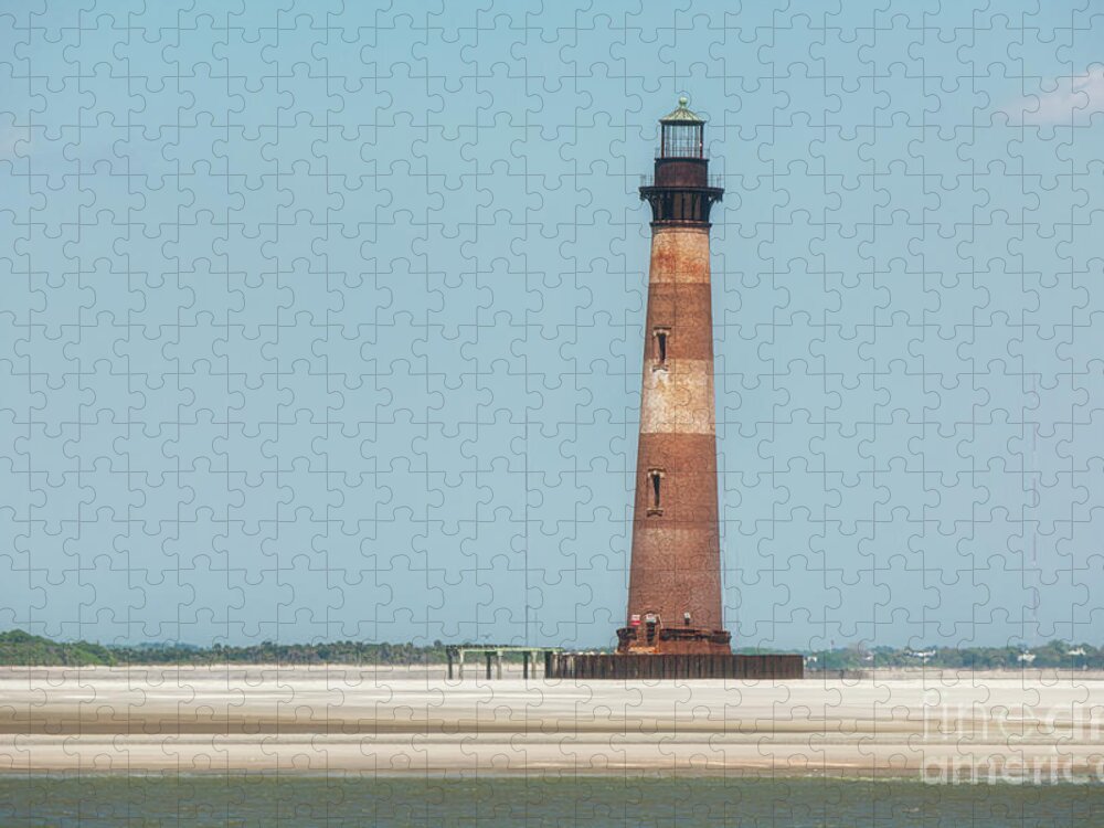 Morris Island Lighthouse Jigsaw Puzzle featuring the photograph Southern Sand - Morris Island Lighthouse by Dale Powell