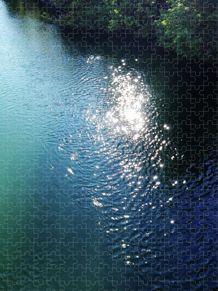River Jigsaw Puzzle featuring the photograph Sparkling River by Mimulux Patricia No
