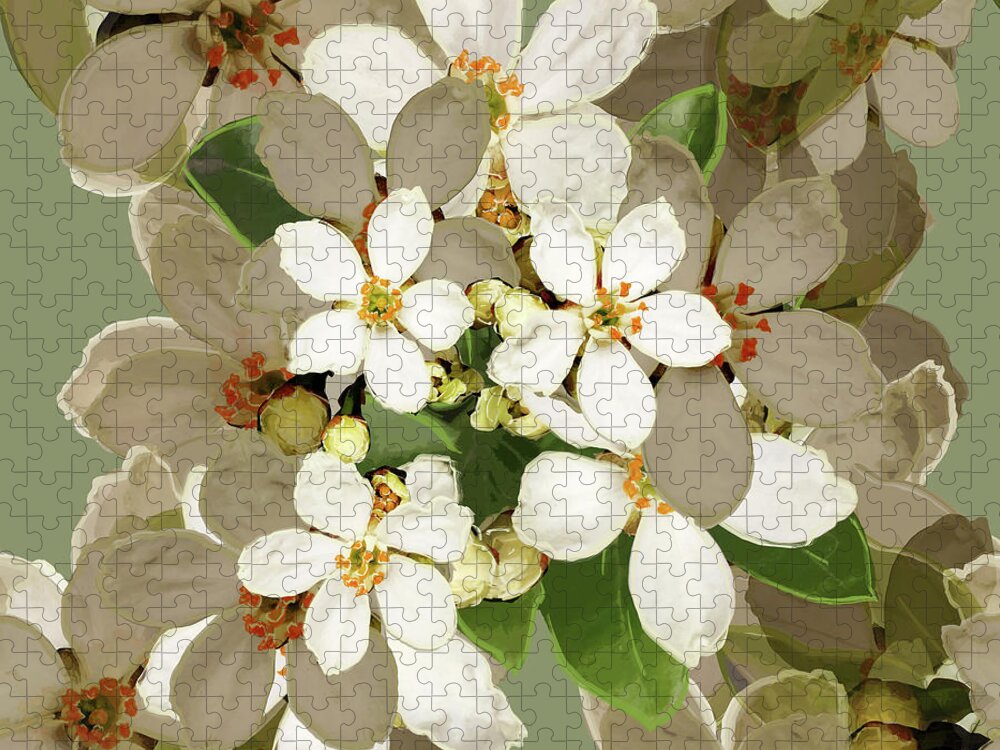 Spring Jigsaw Puzzle featuring the mixed media Spring Blossom by BFA Prints