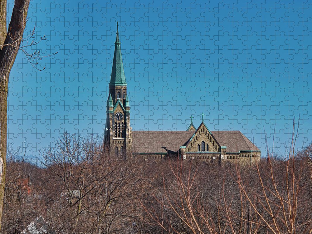 Saint Jigsaw Puzzle featuring the photograph St Casimir Roman Catholic Church - Milwaukee - Wisconsin by Steven Ralser