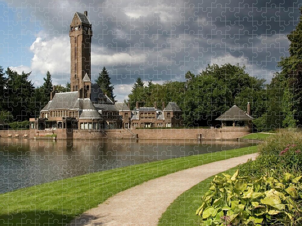 Grass Jigsaw Puzzle featuring the photograph St Hubertus Hunting Lodge by Toos