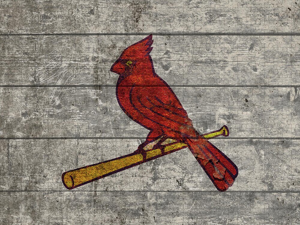 St Louis Cardinals Logo Vintage Barn Wood Paint Jigsaw Puzzle by Design  Turnpike - Fine Art America
