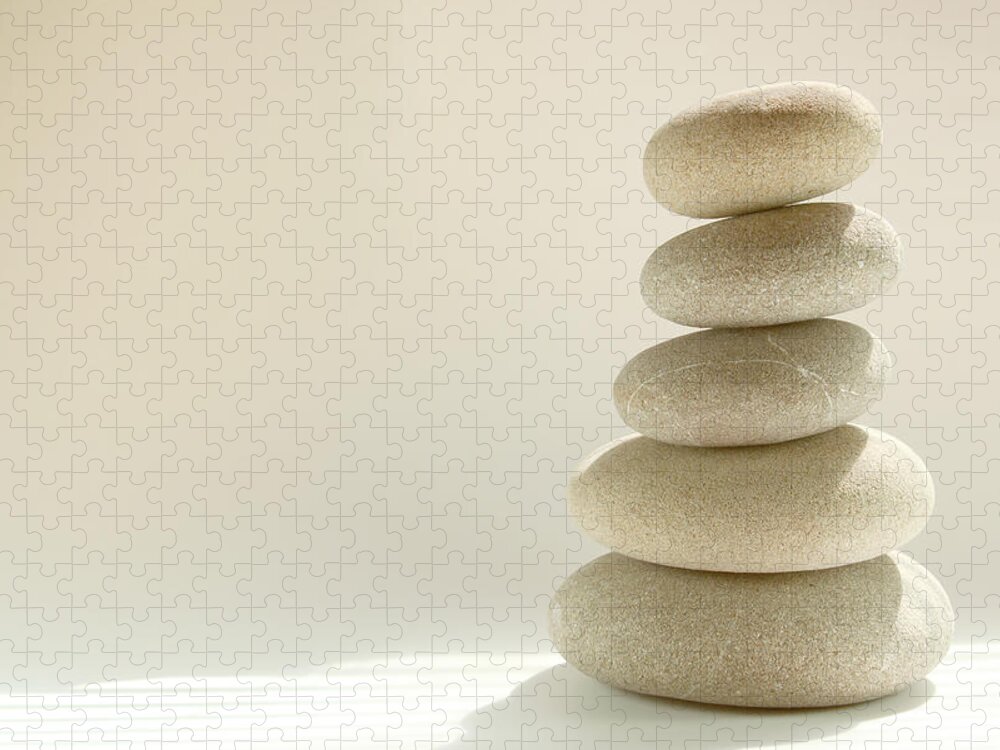 Teamwork Jigsaw Puzzle featuring the photograph Stacked Rocks by Zuki
