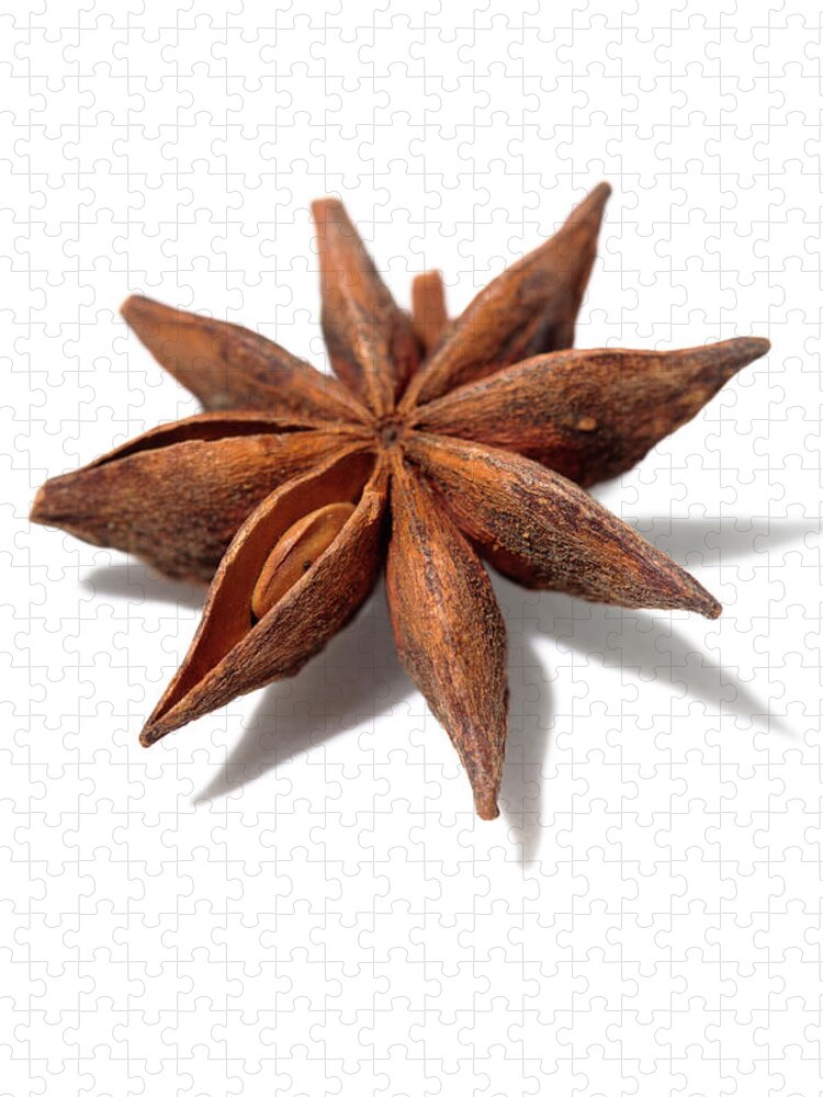 Shadow Jigsaw Puzzle featuring the photograph Star Anise Spice by David Freund
